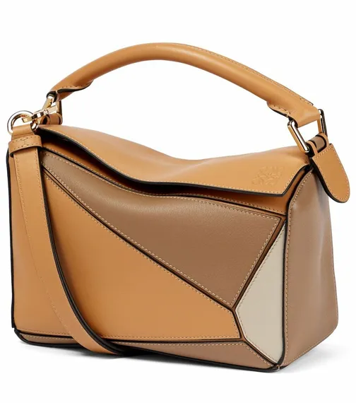 Маленькая сумка на плечо Loewe Puzzle коричнево-бежевый