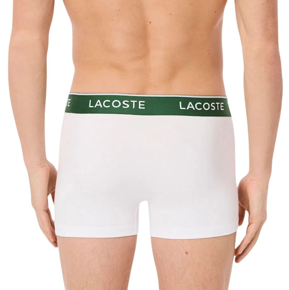 Мужские спортивные боксеры Lacoste Cotton Stretch Jersey 3P - white/whte/white