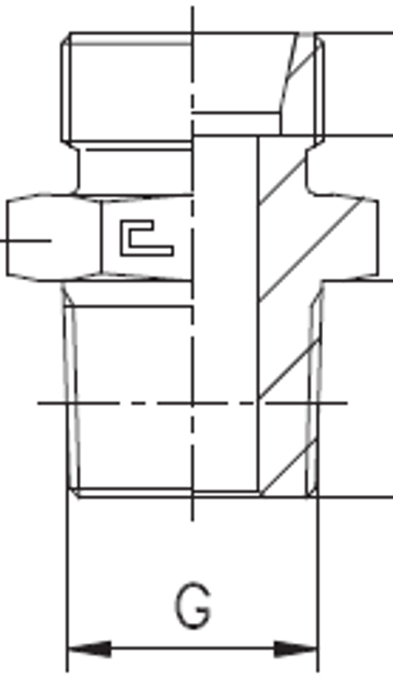 Штуцер FC DL15 BSPT 3/8 (корпус)
