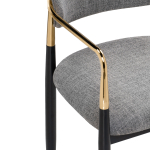 Стул на металлокаркасе Woodville Lord gray, black, gold