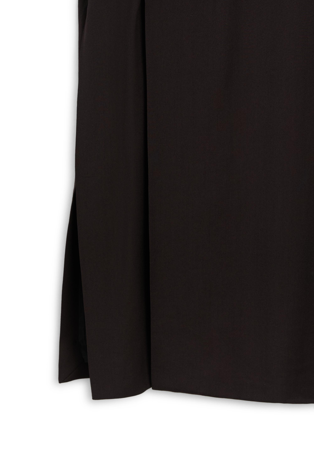 Massimo Dutti Платье-миди с V-образным вырезом - Limited Edition, коричневый
