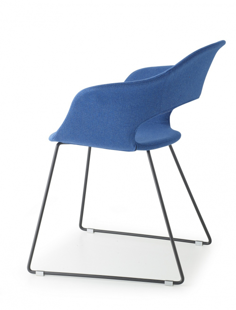 Кресло с обивкой Scab Design Lady B Pop sledge frame, антрацит, синий