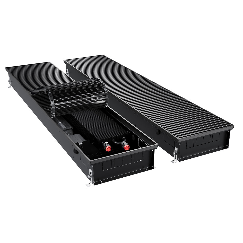 Конвектор внутрипольный Royal Thermo ATRIUM TURBO-110/300/2200-DG-U-BL