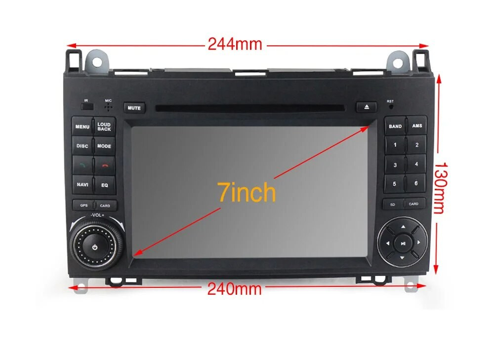 Штатная магнитола для Mercedes-Benz A класс 2004-2012 W169 B класс 2005-2011 W245 Viano 2007-2015 W639 Vito 2007-2014 W639 Vito 2014+ W447 Sprinter 2006-2015 W906 VW Crafter 2006-2015 LT 2006-2015 KUBERG MKD-M787-P30