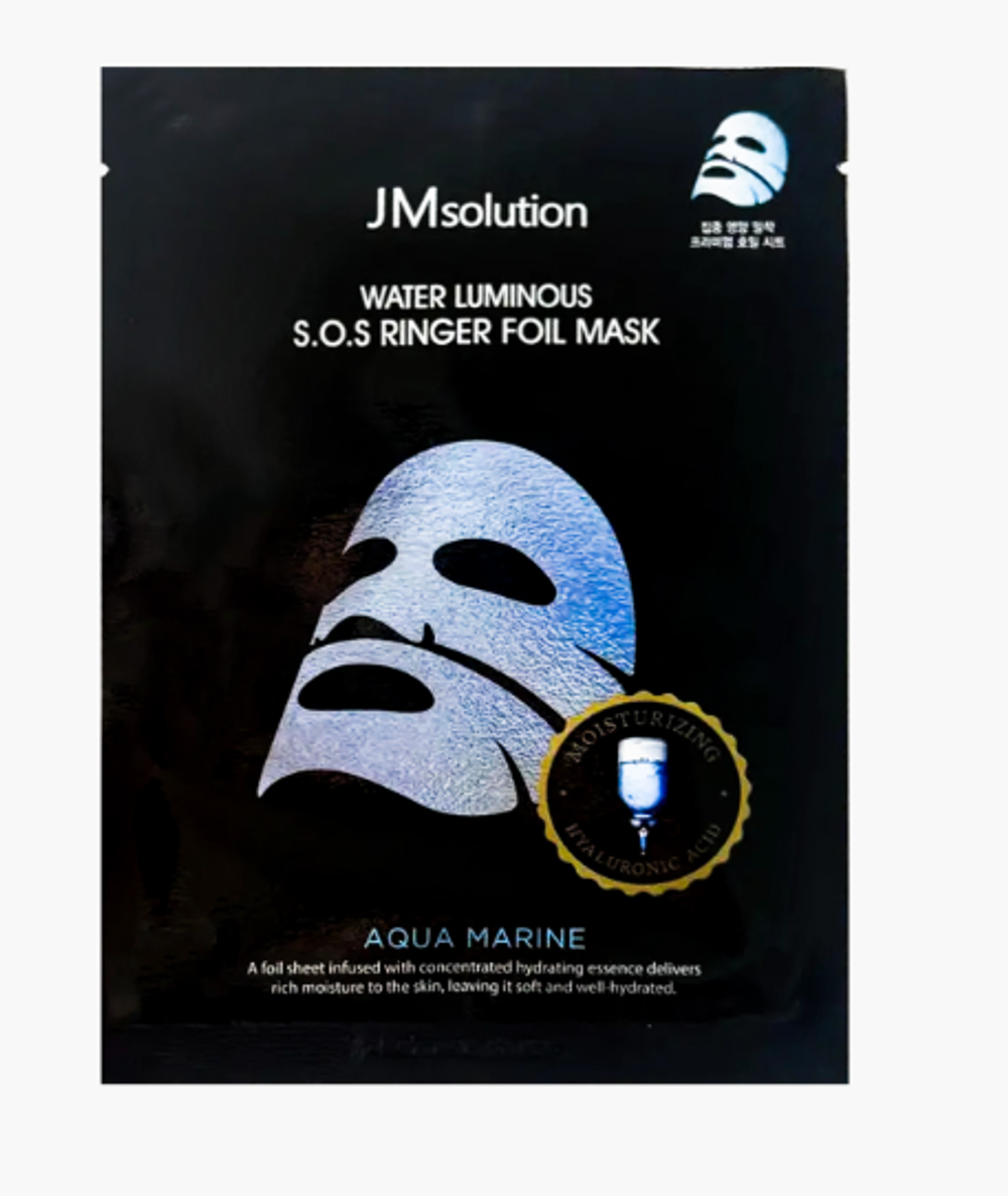Тканевая маска фольгированная с гиалуроновой кислотой JMSOLUTION Water Luminous S.O.S Foil Mask