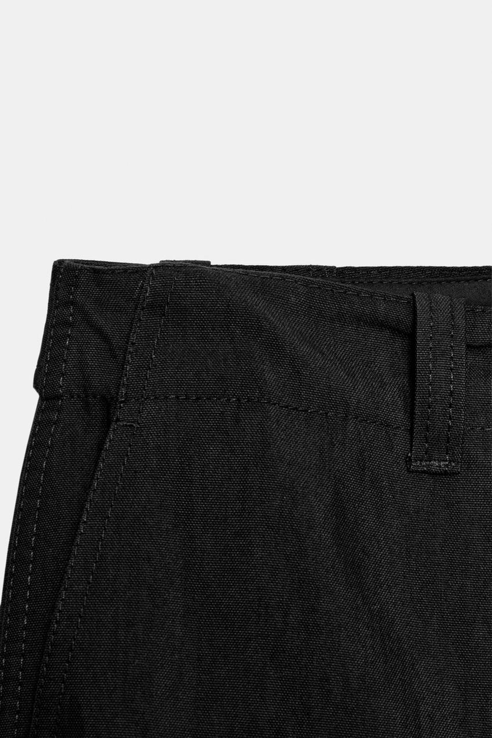 ZARA БРЮКИ ПРЯМОГО КРОЯ — ZW COLLECTION, ЧЕРНЫЙ
