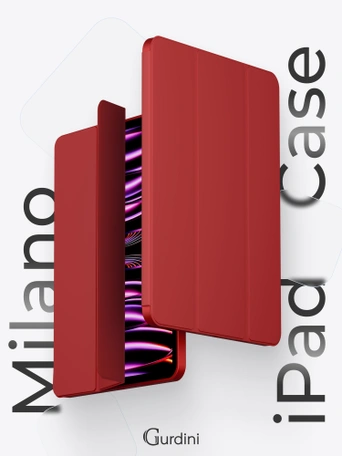 Чехол книжка для iPad Pro 11" (2,3,4 gen) Gurdini Milano Series Red