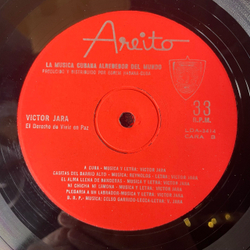 Винтажная виниловая пластинка LP Victor Jara Levantate Y Mira A La Montana (Куба 1972)