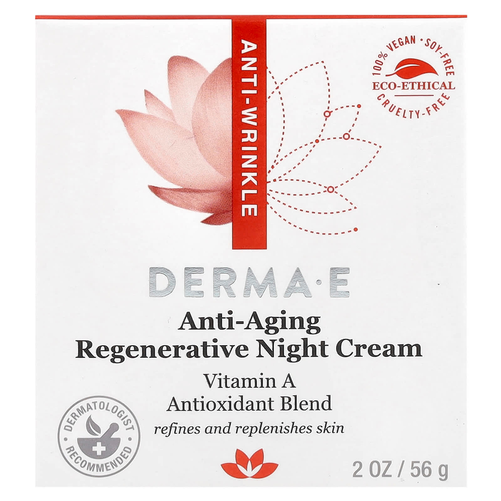 DERMA E, антивозрастной восстанавливающий ночной крем, 56 г (2 унции)