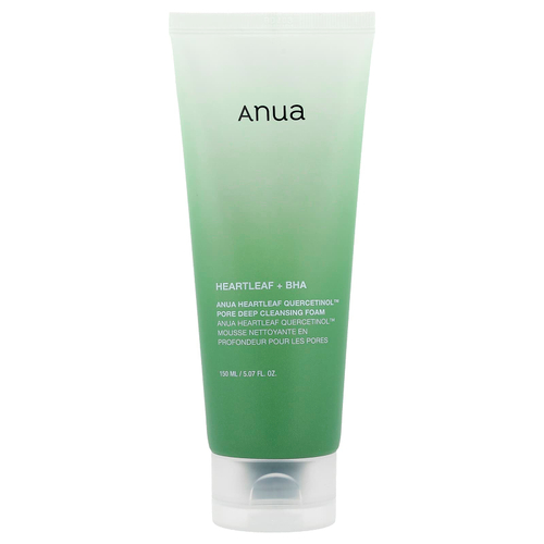 Anua, Heartleaf Quercetinol ™ пенка для глубокого очищения пор, 150 мл (5,07 жидк. Унции)