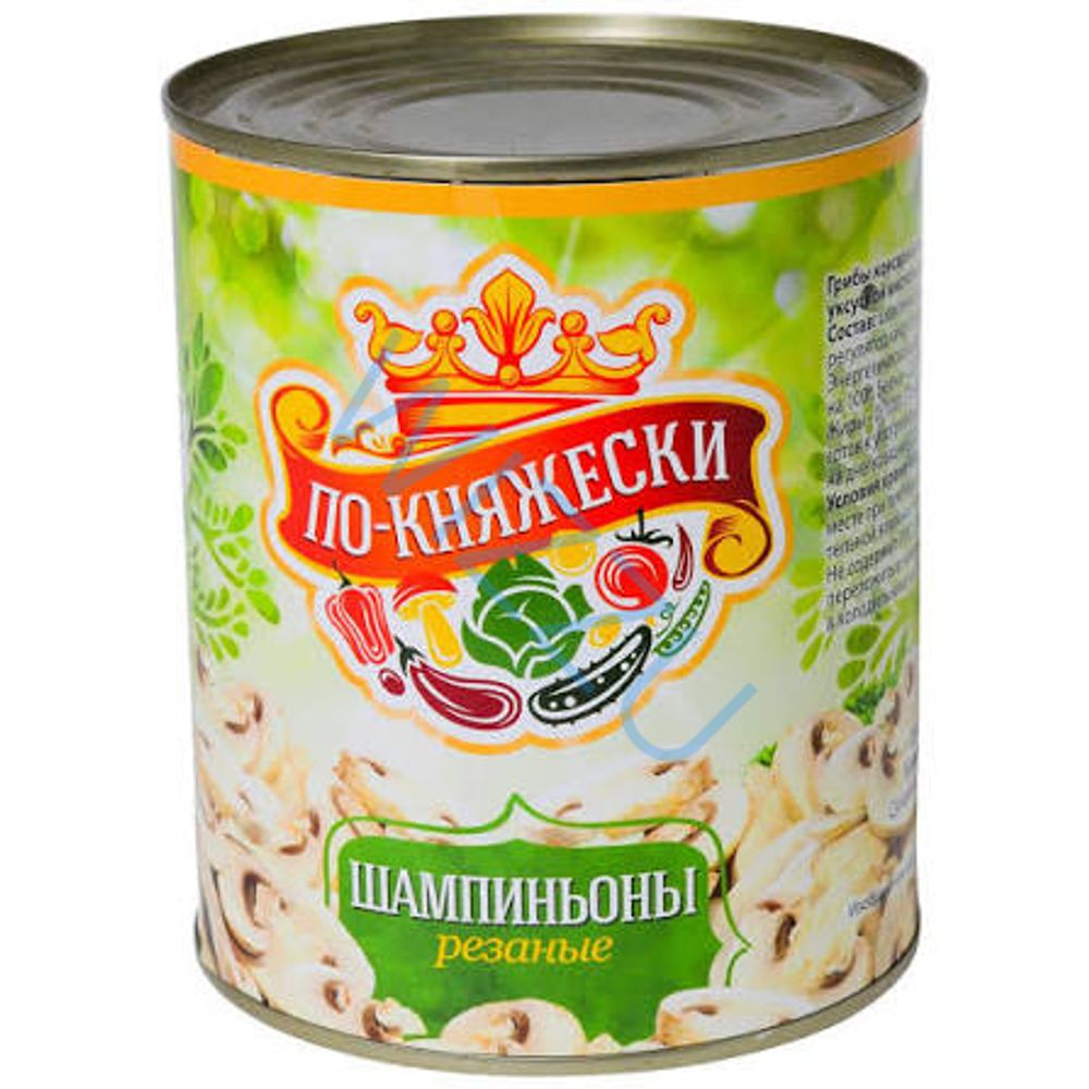 Шампиньоны резаные По-Княжески 850г ж/б