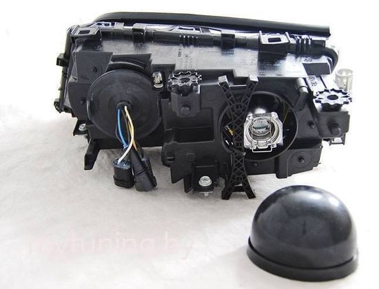 Передние фары Bmw 3 E46 angel eyes led black