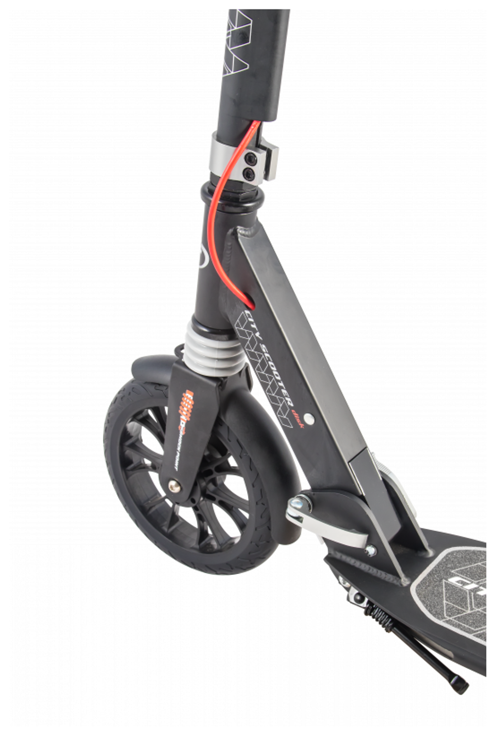 Детский 2-колесный городской самокат TechTeam City Scooter Disk Brake 2020, черно-серый