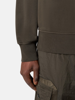 Свитшот Stone Island Oversized-fit 6100008 Brushed Organic Cotton Fleece Coal Grey