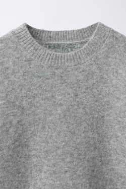 ZARA ОДНОТОННЫЙ СВИТЕР, СЕРЫЙ