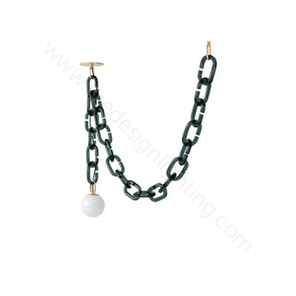 Pendant design lamp  Cerine Swagged Pendant by Trueing Studio (Green)