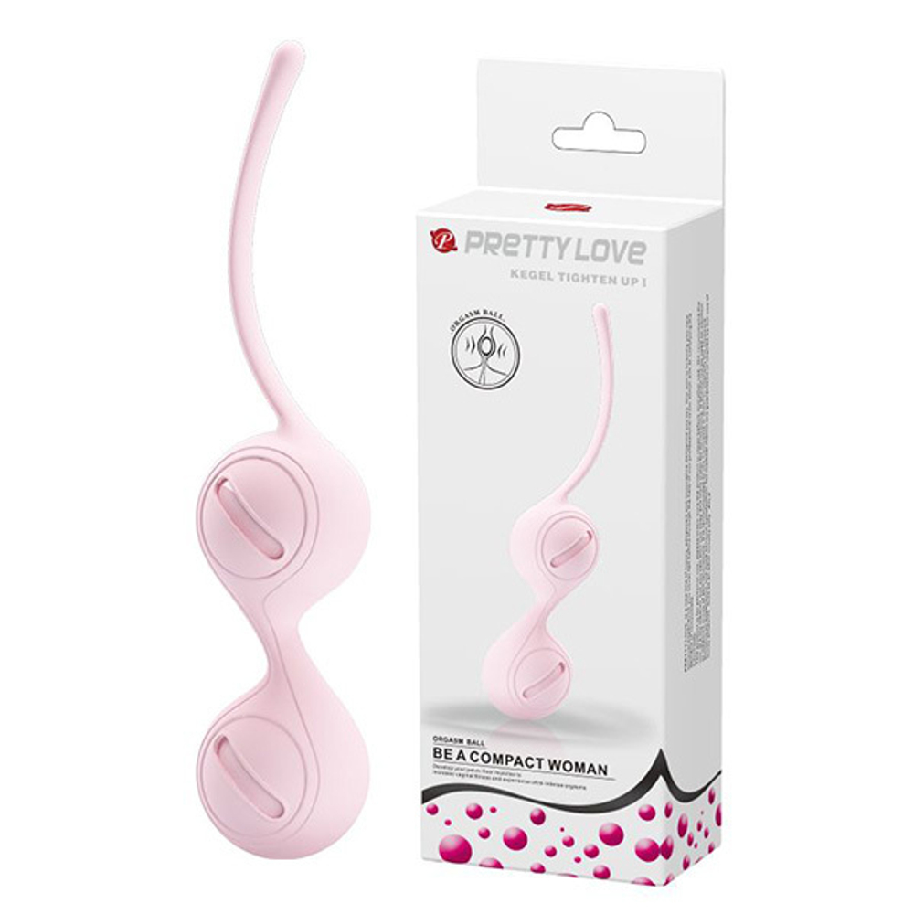 Розовые вагинальные шарики 3,3см на сцепке Pretty Love Kegel Tighten UP I BI-014490