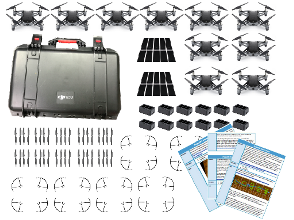 Комплект квадрокоптеров DJI на 10 учеников