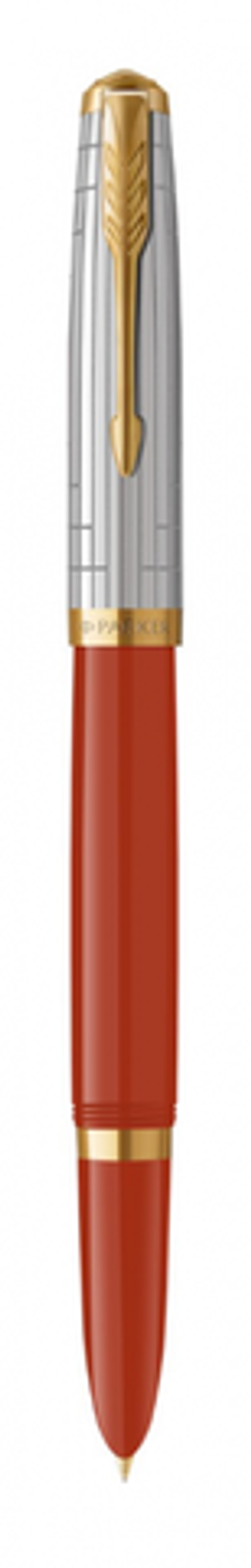 Перьевая ручка Parker 51 Premium Red GT, перо:M/F чернила:Black,Blue, в подарочной упаковке.