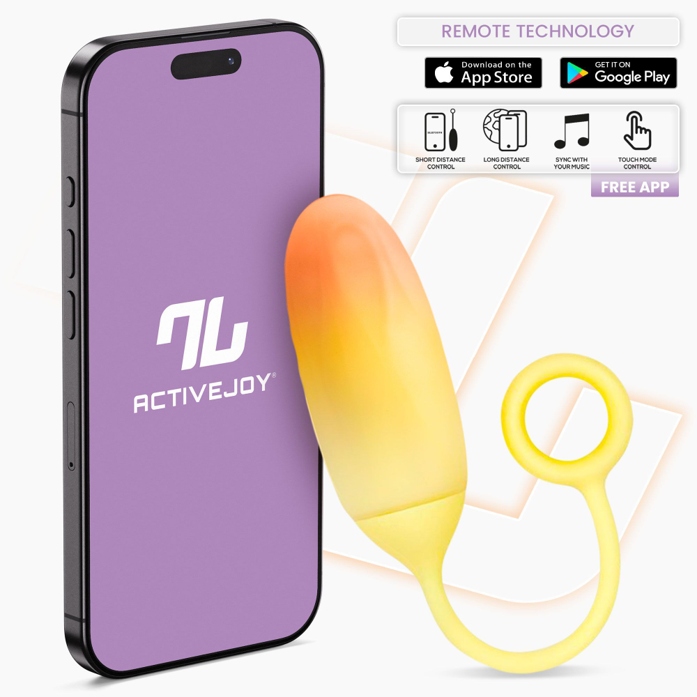 Желтое интерактивное виброяйцо Double Layer Egg (Цвет: желтый)