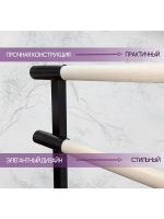 Балетный станок, переносной, 2 ряда, Без покрытия-антик, 1 м