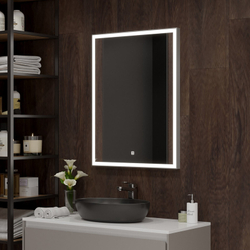 Зеркало "Frame Silver LED" 600х800
