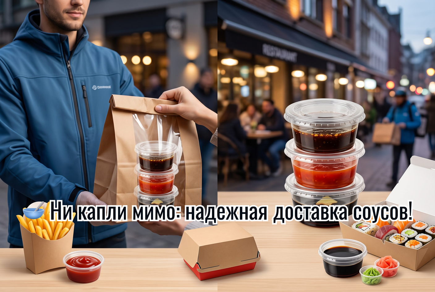 🥣 Ни капли мимо: надежная доставка соусов!