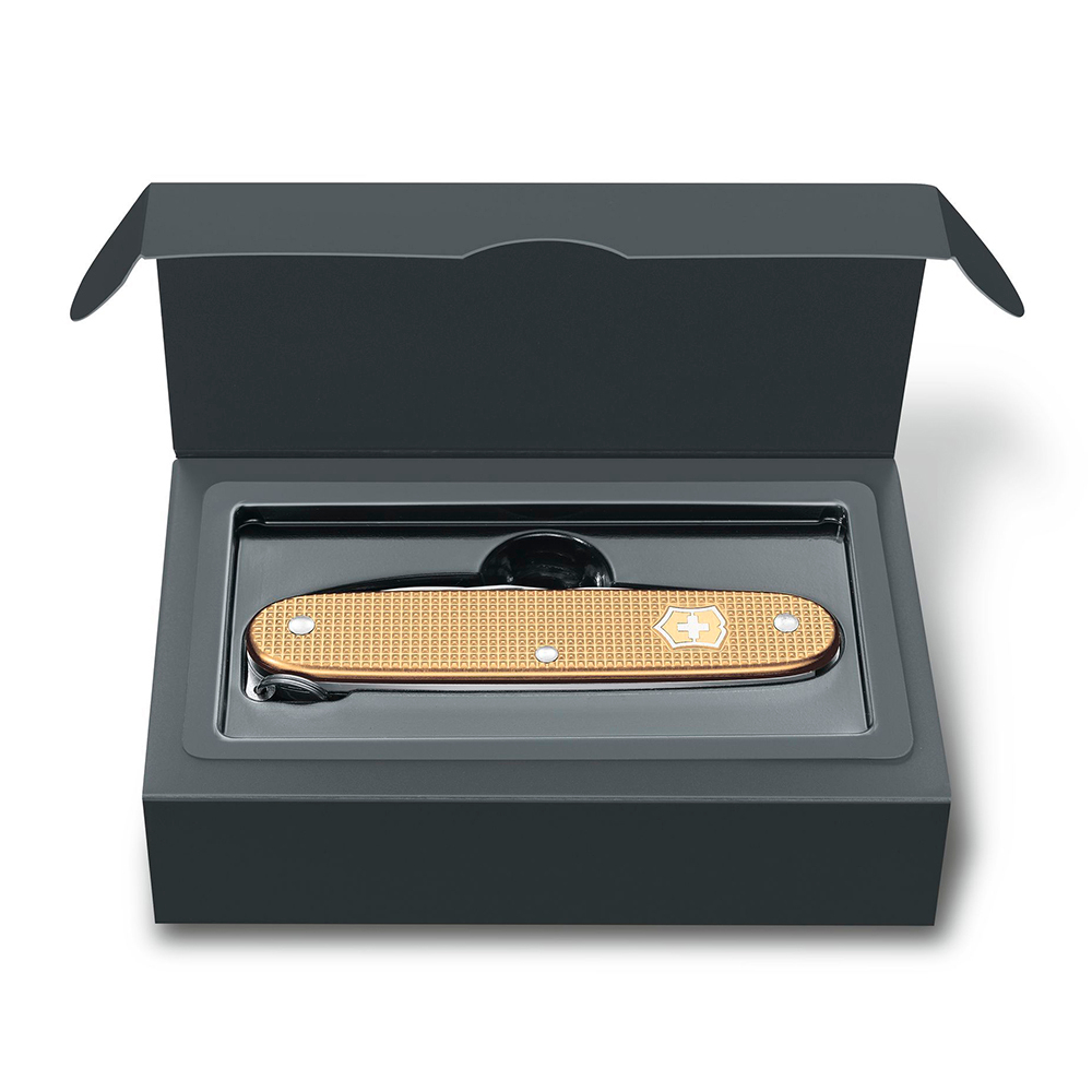 Нож Victorinox Alox Pioneer, 93 мм, 8 функций, золотистый (подар. упаковка), 0.8201.L19
