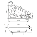 Акриловая ванна Vagnerplast SELENA 160x105 Right