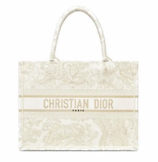 Сумка Dior Book Tote, модель среднего формата золотой