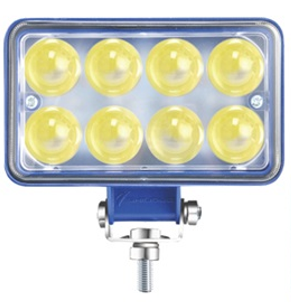 Фара противотуманная LED(10-30V)ТАС-53LED (синий корпус), размер 151х148х61мм