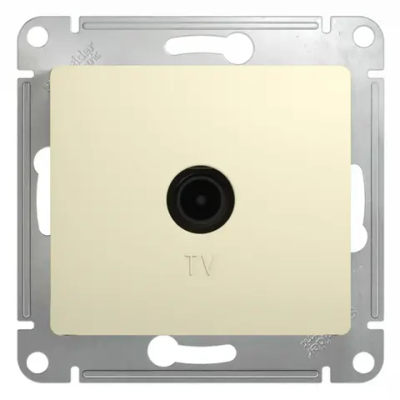 GLOSSA TV РОЗЕТКА оконечная 1дБ, механизм, БЕЖЕВЫЙ
