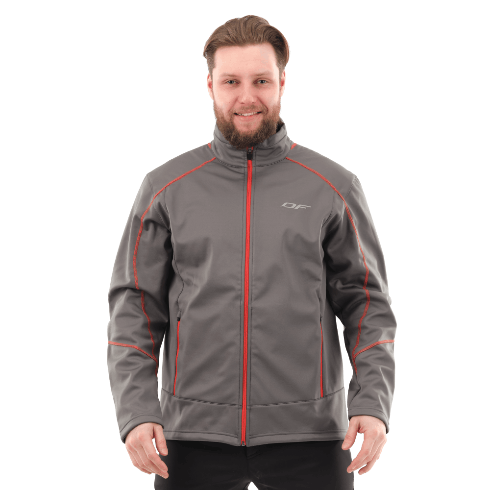 КУРТКА МУЖСКАЯ DRAGONFLY EXPLORER GREY-RED SOFTSHELL