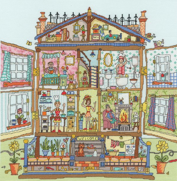 Набор для вышивания нитками Bothy Threads Cut Thru' Dolls House