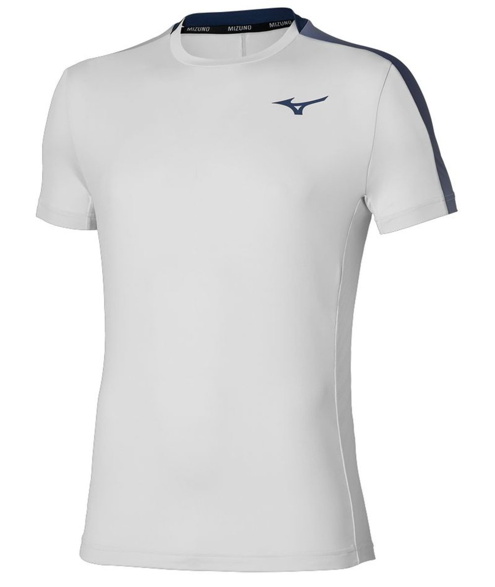 Теннисная футболка Mizuno Tennis Short-Sleeve - cloudscape
