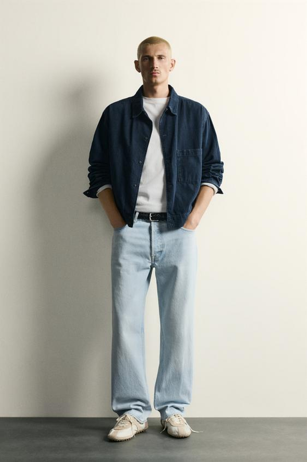 ZARA ДЖИНСЫ STRAIGHT ДЛИНОЙ ДО ЩИКОЛОТКИ, ГОЛУБОЙ