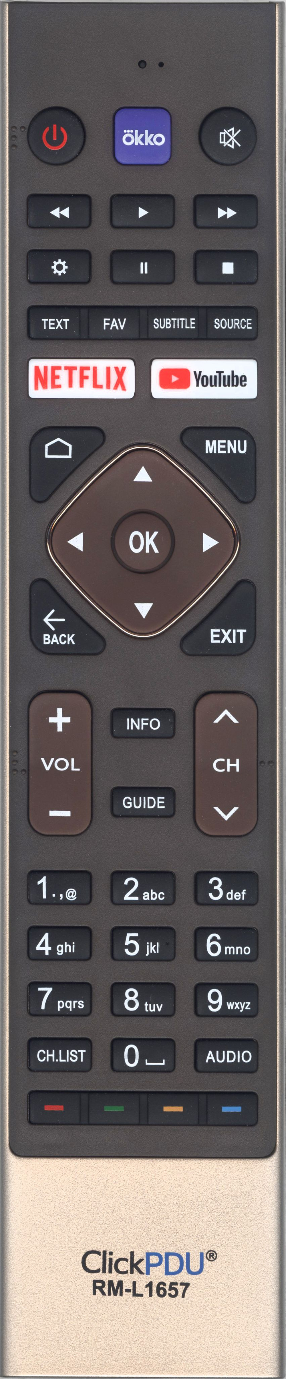 Универсальный пульт ClickPDU RM-L1657 для телевизоров Haier / Хаер / Хайер