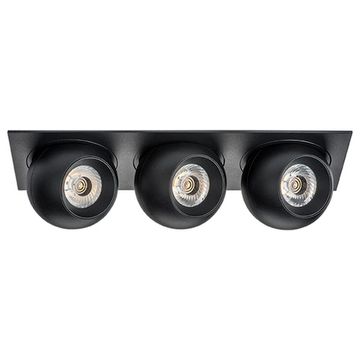 Комплект из светильников и рамки 3*LED 27W 3000K i537727272 чёрный InteroBall Lightstar