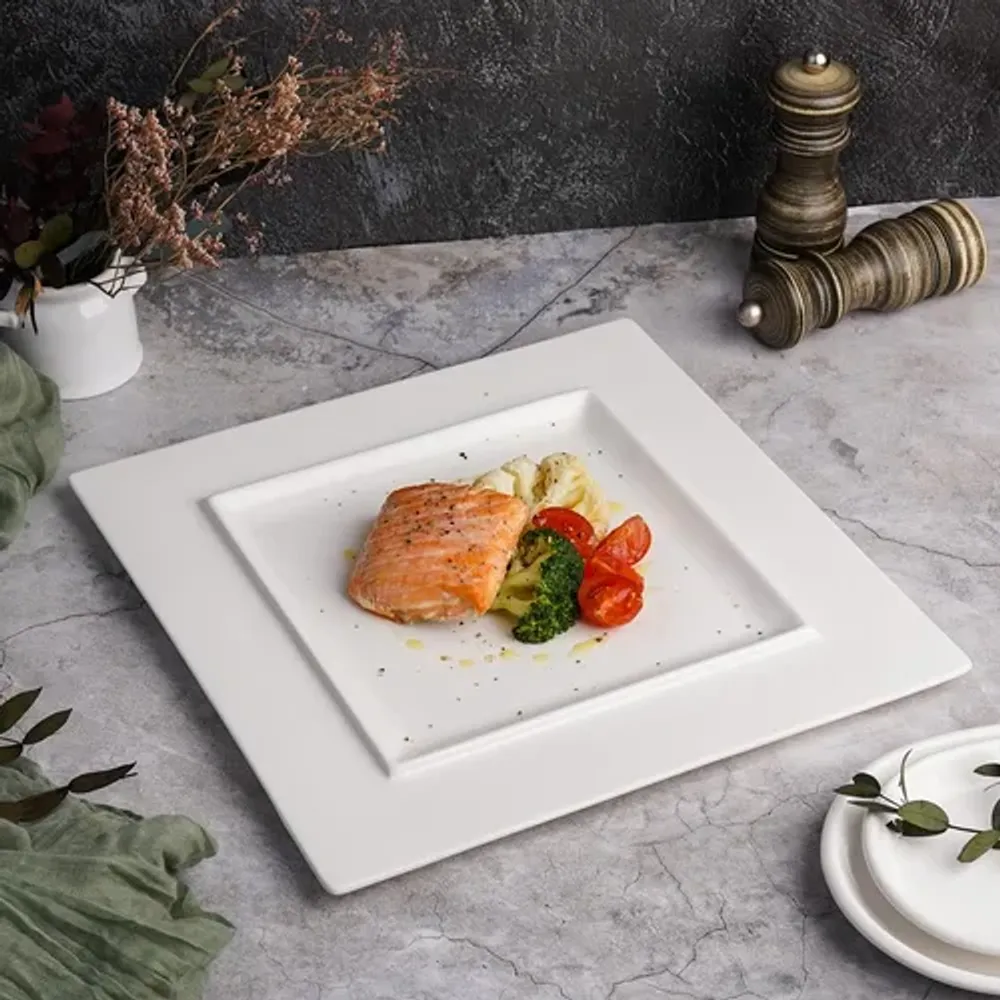 Тарелка 30*30 см h1,5 см квадратная белая фарфор P.L. Proff Cuisine [6]