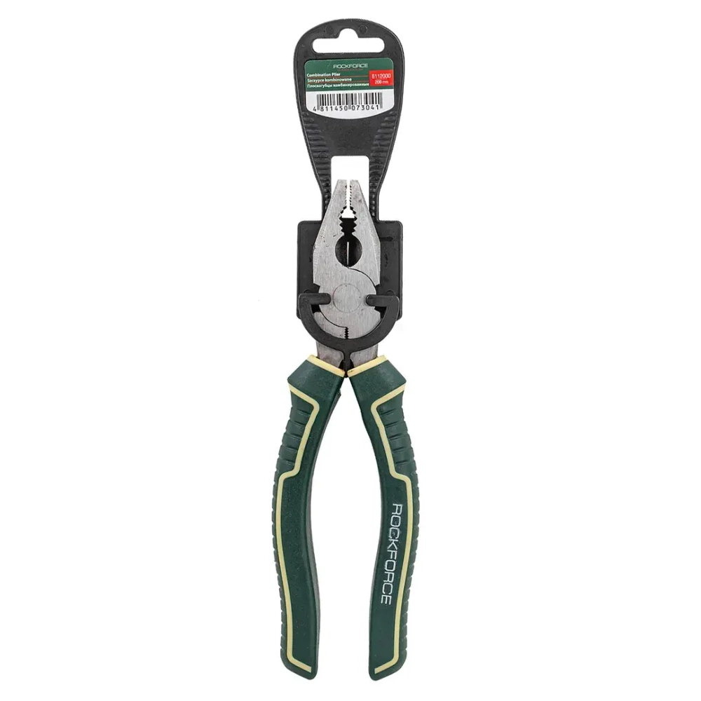 Плоскогубцы комбинированные 200мм, на пластиковом держателе RockForce RF-611200D