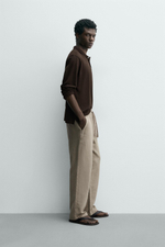 БРЮКИ RELAXED FIT ИЗ РЕЛЬЕФНОЙ ТКАНИ — ZARA · 4676/307