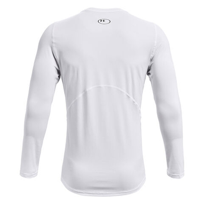 Мужское теннисное поло Under Armour Heatgear Fitted Long Sleeve Men - White