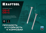 KRAFTOOL DS-P, 13 х 4.2 мм, А2, сверло, полукруглая головка, ТХ20, 600 шт, саморез нержавеющий (300931-42-013)
