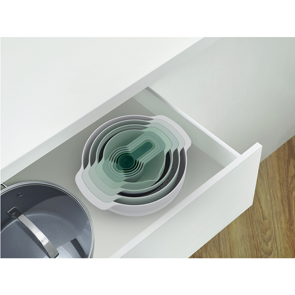 Набор мисок nest 9 plus, зеленый, 9 пред.