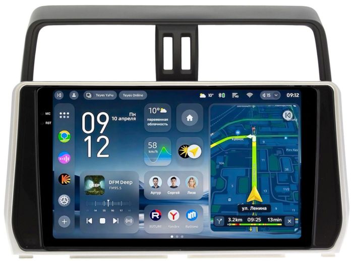Магнитола для Toyota Land Cruiser Prado 150 2017-2023 - Teyes CC4-PRO монитор 10.36" 2K QLED на Android 13, Быстрейшая, Snapdragon 778G, ИИ, CarPlay, DSP, 4G SIM-слот