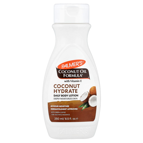 Palmer's, формула с кокосовым маслом и витамином Е, кокосовый увлажняющий лосьон для тела, для ежедневного применения, 250 мл (8,5 жидк. унции)