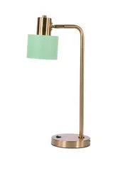 Лампа настольная NewRgy T2687/1B PLATING BRASS+GREEN, 40 Вт, бронзовая и зелёная
