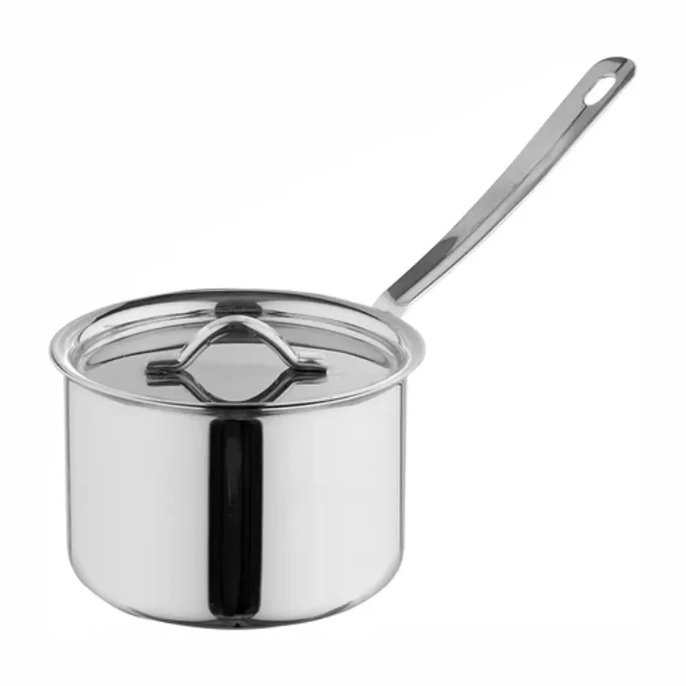 Соусник 90 мл d 6,7/5 см h3,7 см круглый с ручкой и крышкой нерж. P.L. Proff Cuisine