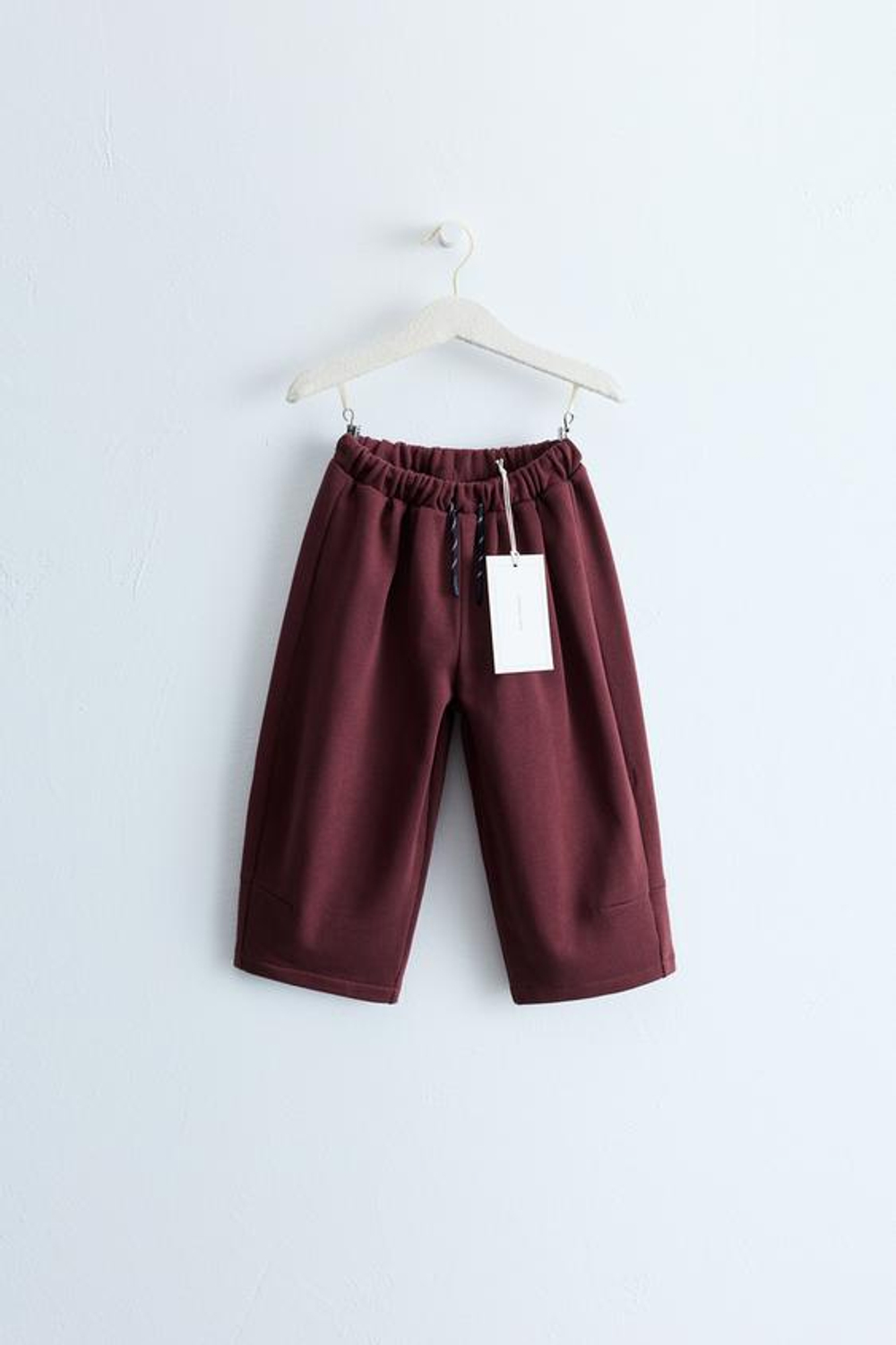 ZARA ZARA TIMELESS - ТРИКОТАЖНЫЕ БРЮКИ НА ЗАВЯЗКАХ, БУРГУНДИ