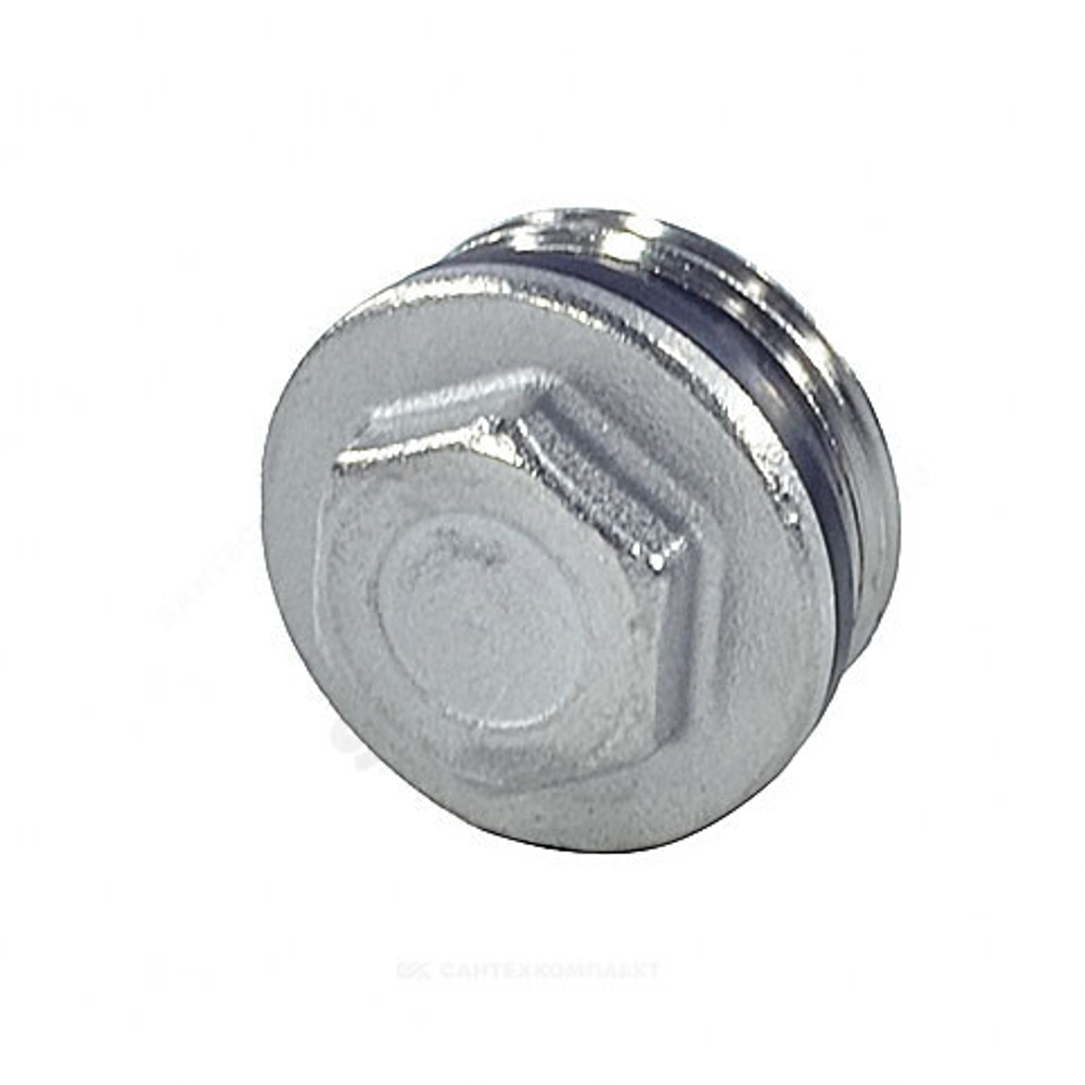 Пробка латунь 1" НР с герметичной прокладкой для коллектора R592D Giacomini R592DX005